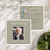 Invitation Jolie aquarelle Colibri Célébration de la vie