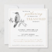 Invitation Jolie aquarelle Colibri Célébration de la vie (Dos)