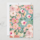 Invitation Jolie aquarelle fleurie boho chic baby shower fill (Dos)