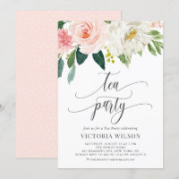 Jolie Aquarelle Fleurs de Flush Gris Tea Party