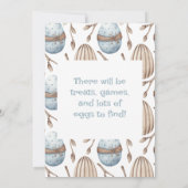 Invitation Jolie aquarelle Lapin Chasse aux oeufs de Pâques (Dos)