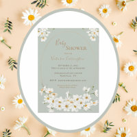 Jolie aquarelle marguerites Baby shower de la tail