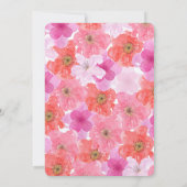 Invitation Jolie aquarelle rose Floral douche nuptiale (Dos)