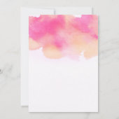 Invitation Jolie aquarelle rose rose Mariage (Dos)