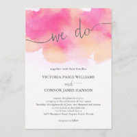Jolie aquarelle rose rose Mariage