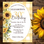 Invitation Jolie aquarelle tournesols 30e anniversaire<br><div class="desc">Joli Tournesol Aquarellé Sur Un Pays A Fait L'Invitation Du 30E Anniversaire. Il Est Facile De Changer L'Exemple De Texte En Vous Propre En Cliquant Sur Personnaliser. Cliquez Sur Personnaliser/Modifier Avec L'Outil De Création Pour Modifier Le Type De Police, La Couleur De Police, La Taille De Police, Ou Pour Ajouter/Supprimer/Modifier...</div>