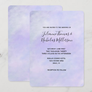 Invitation Jolie aquarelle violette