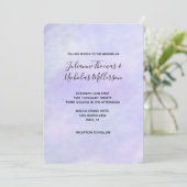 Invitation Jolie aquarelle violette (Debout devant)