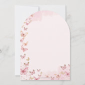 Invitation Jolie Arche de Bat Mitzvah Papillons Roses 13e Ann (Dos)
