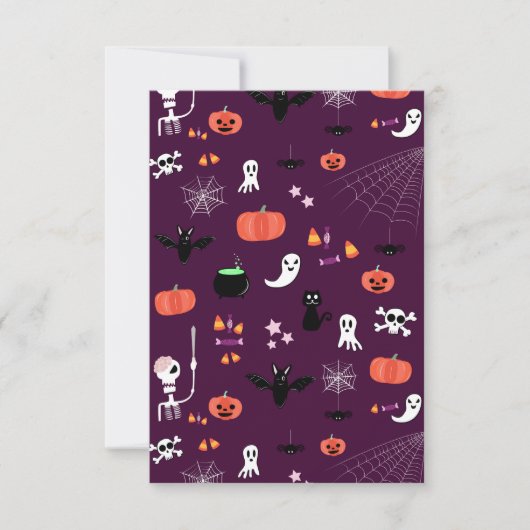 Invitation Jolie Art Halloween Effrayant (Devant)