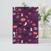 Invitation Jolie Art Halloween Effrayant (Debout devant)