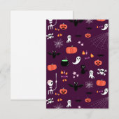 Invitation Jolie Art Halloween Effrayant (Devant / Derrière)