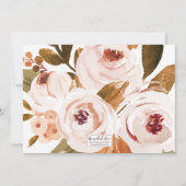 Invitation Jolie Automne Floral Friendsgiving Celebration (Dos)