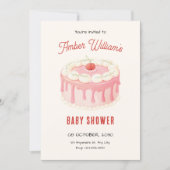 Invitation Jolie baby shower cake (Devant)