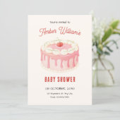 Invitation Jolie baby shower cake (Debout devant)
