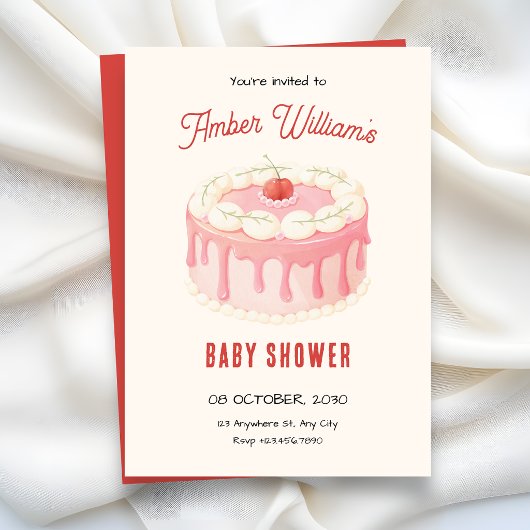 Invitation Jolie baby shower cake