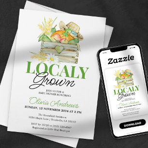 Invitation Jolie Baby Shower Marché de Producteurs Locaux