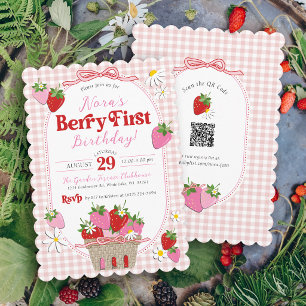 Invitation Jolie Baie Premier Anniversaire Fille 1ère Fête