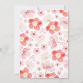 Invitation Jolie Ballerinas Ballet Floral fête d'anniversaire (Dos)