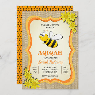 Invitation Jolie Bee Bee Baby Girl Aqiqah