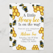 Invitation Jolie bee bee babyshower (Devant / Derrière)