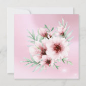 Invitation Jolie Blush rose blanc floral fête d'anniversaire (Dos)