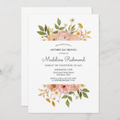 Invitation Jolie Bohème Fleur Mothers Day Brunch (Devant / Derrière)
