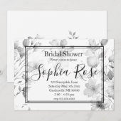 Invitation Jolie Boho aquarelle Fleur sauvage Fête des mariée (Devant / Derrière)