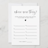 Invitation JOLIE Boho Où Étaient-Ils Fête des mariées Game Ca (Devant)
