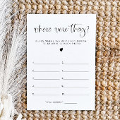 Invitation JOLIE Boho Où Étaient-Ils Fête des mariées Game Ca