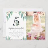 Invitation Jolie Botanique 5e Anniversaire Photo (Devant)