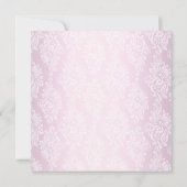 Invitation Jolie Bow & Cross Photo Baptême / Christening Rose (Dos)