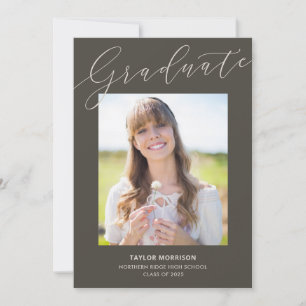 Invitation Jolie Calligraphie 1-Photo 2025 Graduation Party