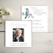 Invitation Jolie célébration de vie de colibri à l'aquarelle