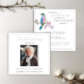 Invitation Jolie célébration de vie de colibri à l'aquarelle