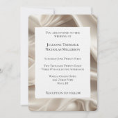 Invitation Jolie Champagne féminine Gold Faux Mariage satin (Devant)