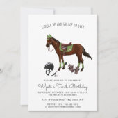 Invitation Jolie Cheval Jockey Riding Anniversaire (Devant)