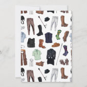 Invitation Jolie Cheval Jockey Riding Anniversaire (Dos)