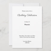 Invitation Jolie chèvre nubienne photo Anniversaire (Dos)