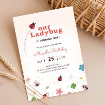 Jolie coccinelle Fille bébé 1er anniversaire