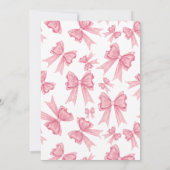 Invitation Jolie Coquette Noël Baby shower cabot rose (Dos)