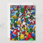 Invitation Jolie couleur briques de construction Anniversaire (Dos)