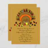 Invitation Jolie couleur complète Turquie (Devant / Derrière)