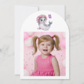 Invitation Jolie couleur florale Lion de mer Anniversaire de  (Dos)