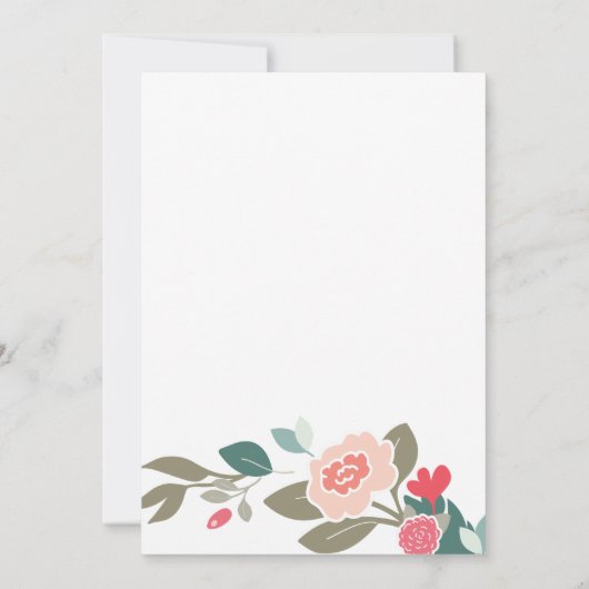 Invitation Jolie couronne et mignons oiseaux fête d'anniversa (Dos)