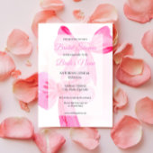 Invitation Jolie dans Bow rose Ribbon Bridal Shower Invitatio