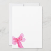 Invitation Jolie dans Bow rose Ribbon Bridal Shower Invitatio (Dos)