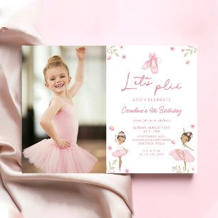 Invitation Jolie danseuse de ballet Ballerina Photo Anniversa