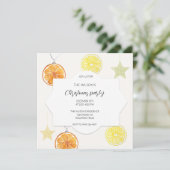 Invitation Jolie Décoration De Vacances Citron Et Oranges (Debout devant)