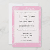 Invitation Jolie dentelle blanche rose Floral Mariage romanti (Devant)